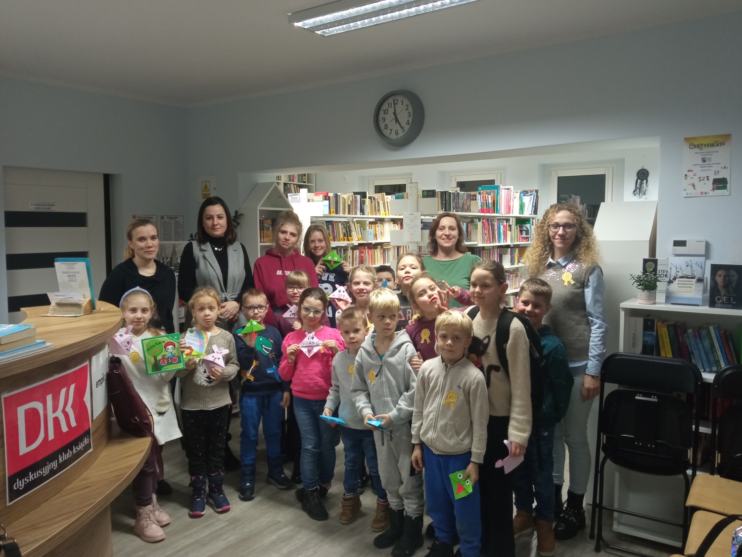 Lekcja biblioteczna- Odwiedziny dzieci z Nowego Dworu, Doręgowic i Ogorzelin